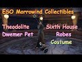 ESO Morrowind Collectible Theodolite Pet & Sixth House Robe Costume