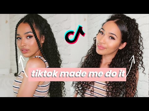 Testing Viral TikTok Hairstyles & Hair Hacks FOR CURLY HAIR *they worked!* - YouTube