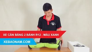 Xebaonam Review Xe Điện Cân Bằng 2 Bánh R12 Đời Mới Nhất 2016 - Màu Xanh.