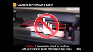 PIXMA MG5720: Removing a jammed paper from inside the printer