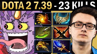 Lion Gameplay Miracle With 23 Kills And Brooch - Dota 7.39