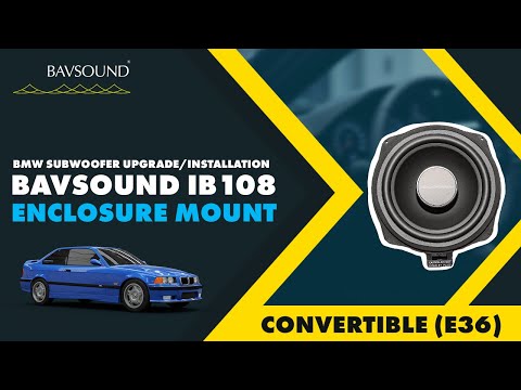 BMW e36 Convertible Subwoofer Install ib108 Enclosure Moun