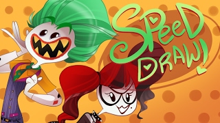 Speed Draw- Lego Joker And Harley- Vivziepop