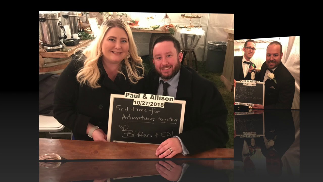GoodMan Fiske Band - Paul and Allison Conti's Chalkboard Wedding Slide Show 10-27-2018