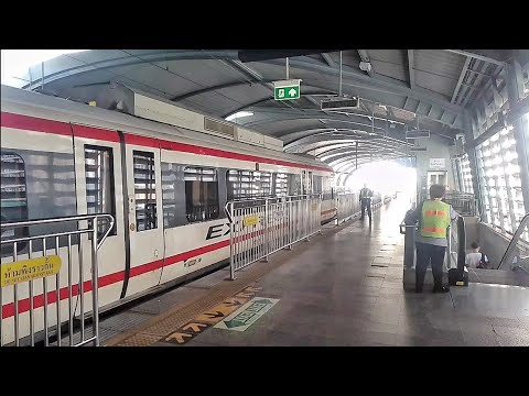 Airport Rail Link Makkasan station to Phayathai station. แอร์พอร์ตลิ้งค์ มักกะสัน- พญาไท