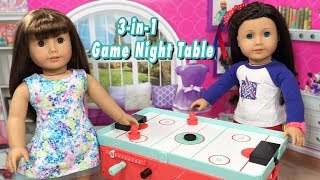 American Girl Truly Me 3 in 1 Game Night Table - Foosball, Ping Pong and Air Hockey