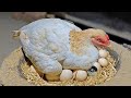 Hen harvesting eggs to chicks || This chicken MURGI four chicks hatched from eggs