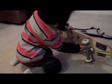 Youngest "Skateboarding Explained" student ( 2 year old skater )