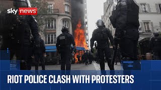 Riot Police Clash With Block Everything Protesters In Paris