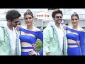 Kartik Aaryan Remained Stunned to Looking Kriti Sanon in Blue Gown outside Indian Idol 13 Set