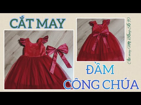 🌻 90 🌻 Hướng dẫn MAY ĐẦM CÔNG CHÚA | CẮT MAY ĐẦM XÒE NHIỀU TẦNG Cắt may Mẹ Bống Số 90