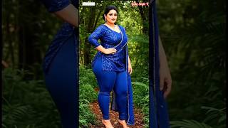 Royal Blue Indian Outfit Plus Size Fashion Lady Style X