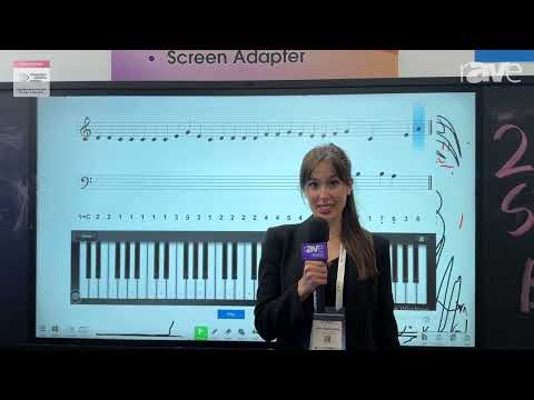 ISE 2024: BRNA Display Technology Demos Nano Black Board Touch Display With Digital Piano