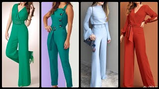 Stylish & Attractive Office Wear Plain Jumpsuits Ideas For Working Women