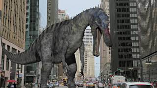 Dinosaur In Chicago - Poser Animation
