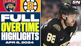 Florida Panthers At Boston Bruins Full Overtime Highlights - April 6, 2024