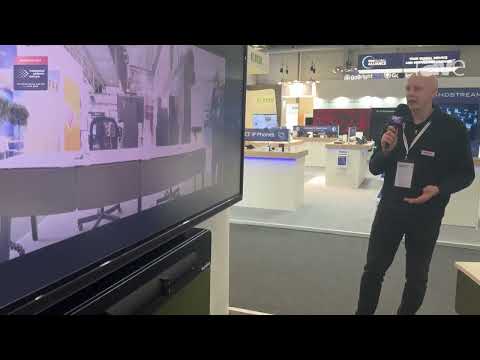ISE 2025: TeamMate Presents Centra Screen Stand and Arcus Hybrid Table for Meeting Rooms