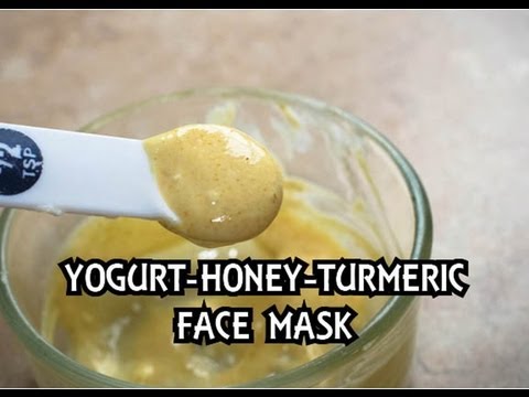 diy Facial Yogurt  and honey turmeric honey Masks: without mask face with mask