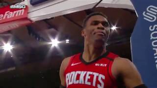 Russell Westbrook Monster Dunk On Mitchell Robinson Rockets Vs Knicks