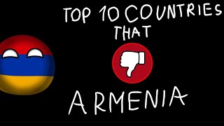 Top 10 Countries That Hate Armeniaincludes Turkey,Azerbaijan,Russia