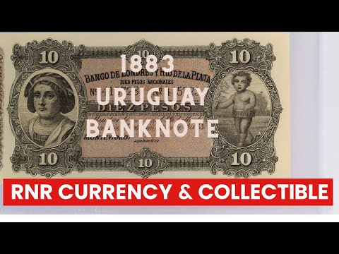 High Grade Historical Currency: 1883 Uruguay 10 Pesos Value