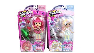 Shopkins Shoppies Doll Marsha Mello and Pippa Melon Unboxing Toy Review