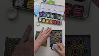 Who Knew? Using Finetec Pearlescent Watercolors And Your Favorite Embossing Folders. Stunning