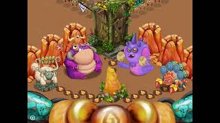 My Singing Monsters Amber Island - Woolabee, Bisonorus, Pongping, Drummidary Quartet
