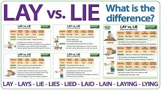 LAY vs. LIE in English - What is the difference? | Learn English Grammar Rules