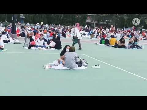 suasana divictoria park hari minggu