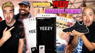 AMAZING OPENING ONLINE MYSTERY YEEZYS BOOSTER PACKS!! YEEZY 350 V2 BLACK!