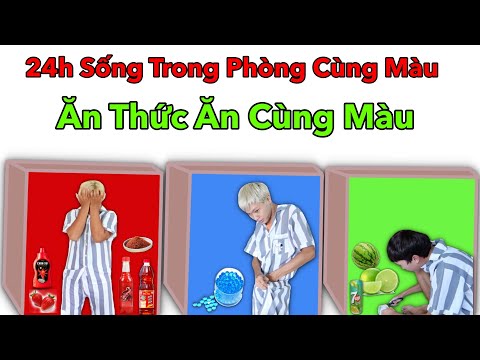 LamTV - Thử Thách 24h Sống Trong Nhà Tù Cùng Màu và Ăn Thức Ăn Cùng Màu
