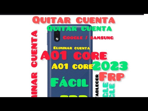 Delete google account A01 core 2023 FRP with a single Delete google account A01 core 2023 FRP with a single