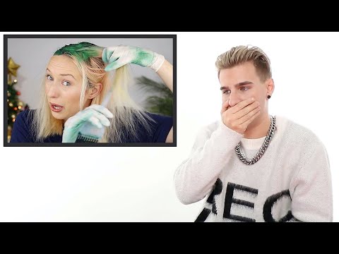 Hairdresser Reacts: Blonde To Green Hair Transformations