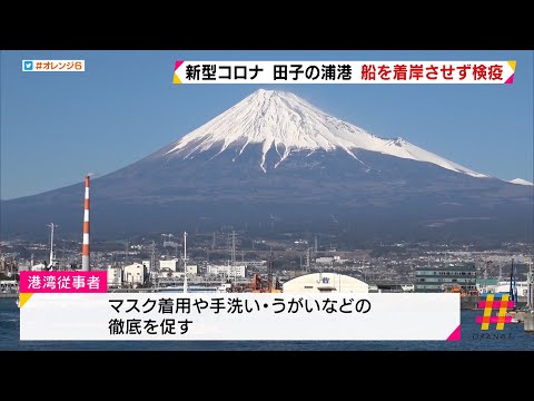 大型クルーズ船から下船する人を搬送する海保の巡視艇／今季最強寒気 日本海側は大雪に警戒／田子の浦港　船を着岸させず検…他