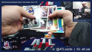 2022 Bowman Baseball Hobby 3 Box Break: Nick C #3