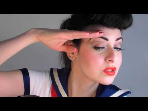 PIN UP GIRL MAKEUP TUTORIAL, KATY PERRY STYLE / 50's NAVY SAILOR