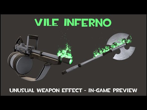 Vile Inferno (Green) - Unusual Weapon Effect - In-game Preview