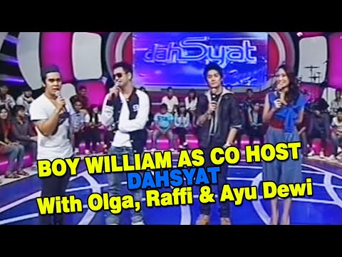 Boy William as co host Dahsyat with Olga Raffi Ayu Dewi