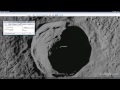 Extrao Objeto en la base de un Crater Lunar