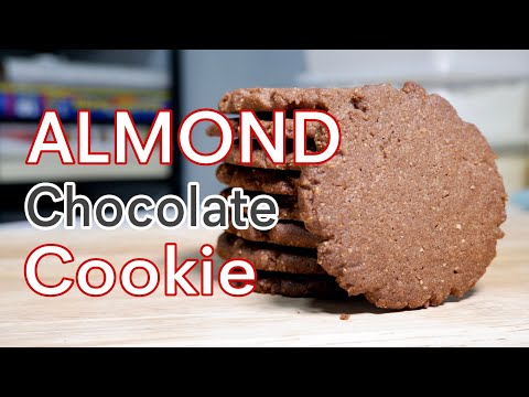 ALMOND CHOCOLATE COOKIE คุ๊กกี้กรอบอร่อยทำง่ายฯส่วนผสมใต้คลิป