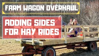 Building Sides On A Hay Wagon For Hay Rides