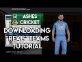 Ashes Cricket: How to Download "Real" International Teams/Players