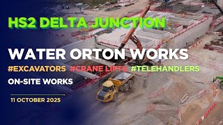 Hs2 Water Orton Works - Very Busy On A Saturday Morning
