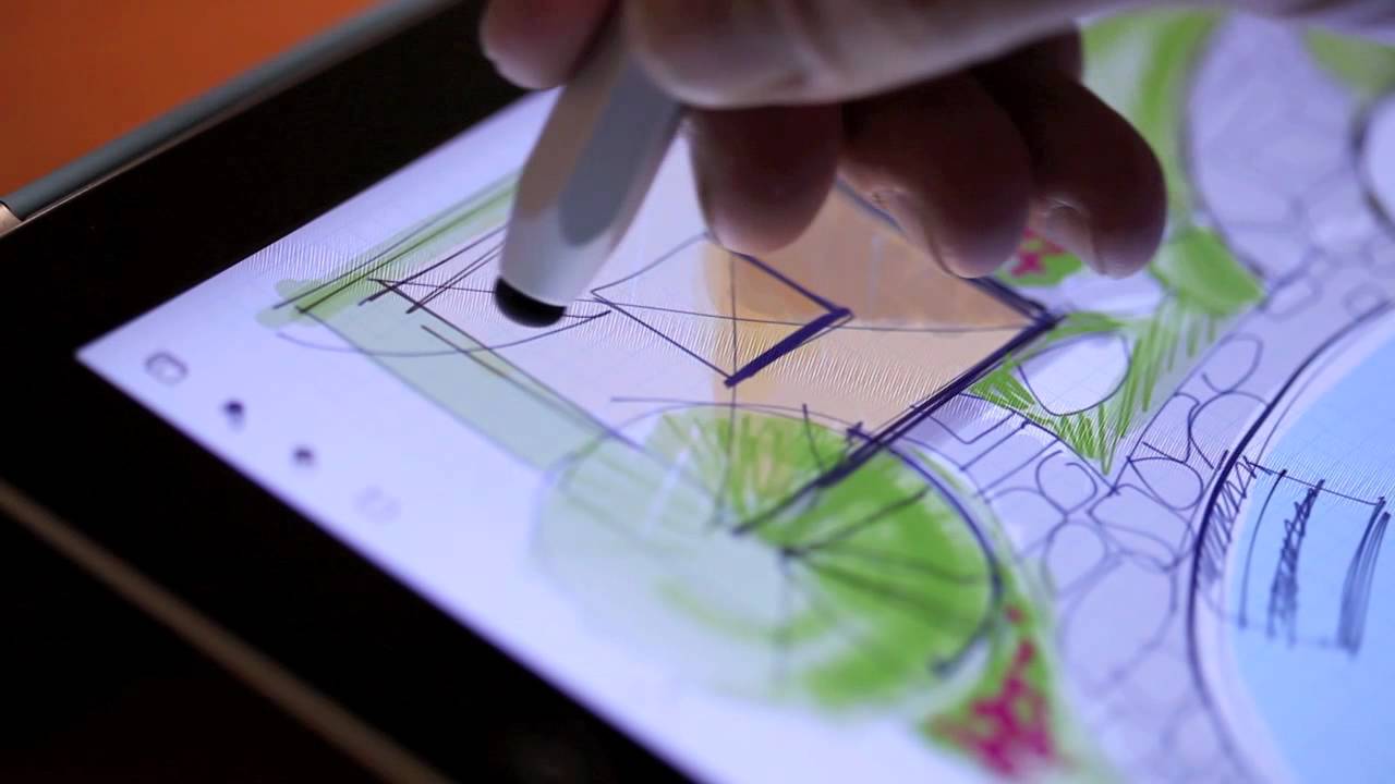 Landscape Sketch on iPad - YouTube