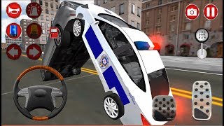 Türk Polis Oyunu #4- Polis araba oyunu, Direksiyonlu polis arabası gerçek ışıklı