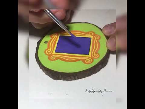 FRIENDS theme Handpainted Wood Slice art In Progress.,#workinprogress #friends #artreel #reels FRIENDS theme Handpainted Wood Slice art In Progress.,#workinprogress #friends #artreel #reels