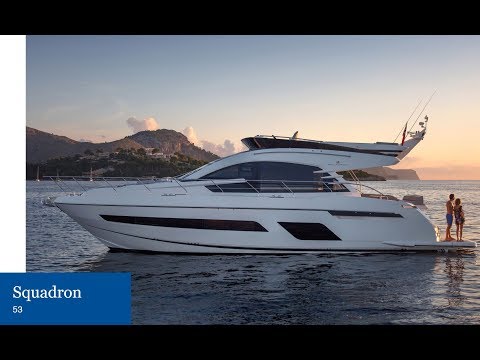 2018 FAIRLINE SQUADRON 53 at the British Motor Yacht Show