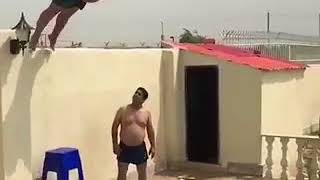 Funny videos 2018. A fat man Jump In Swimming pool '' funny Video''