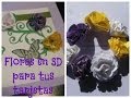 como hacer flores de papel para tus tarjetas